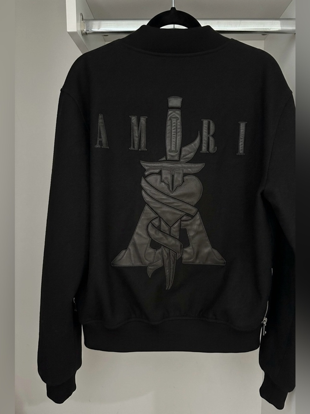 AMIRI Black Dagger Bomber Varsity Jacket XL Luxury Streetwear Mens or Womens